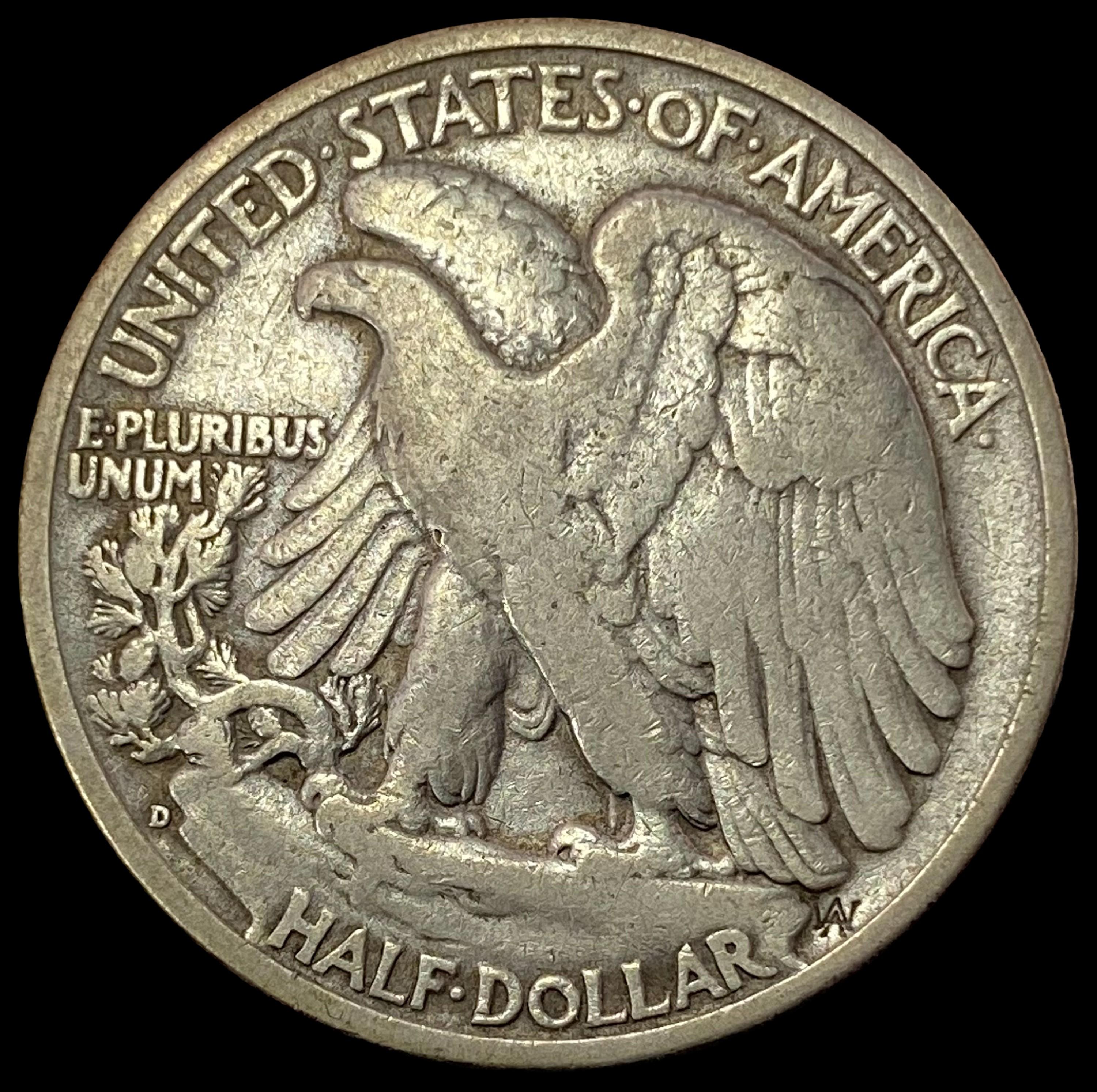 1938-D SILVER Walking Liberty Half Dollar LIGHTLY CIRCULATED