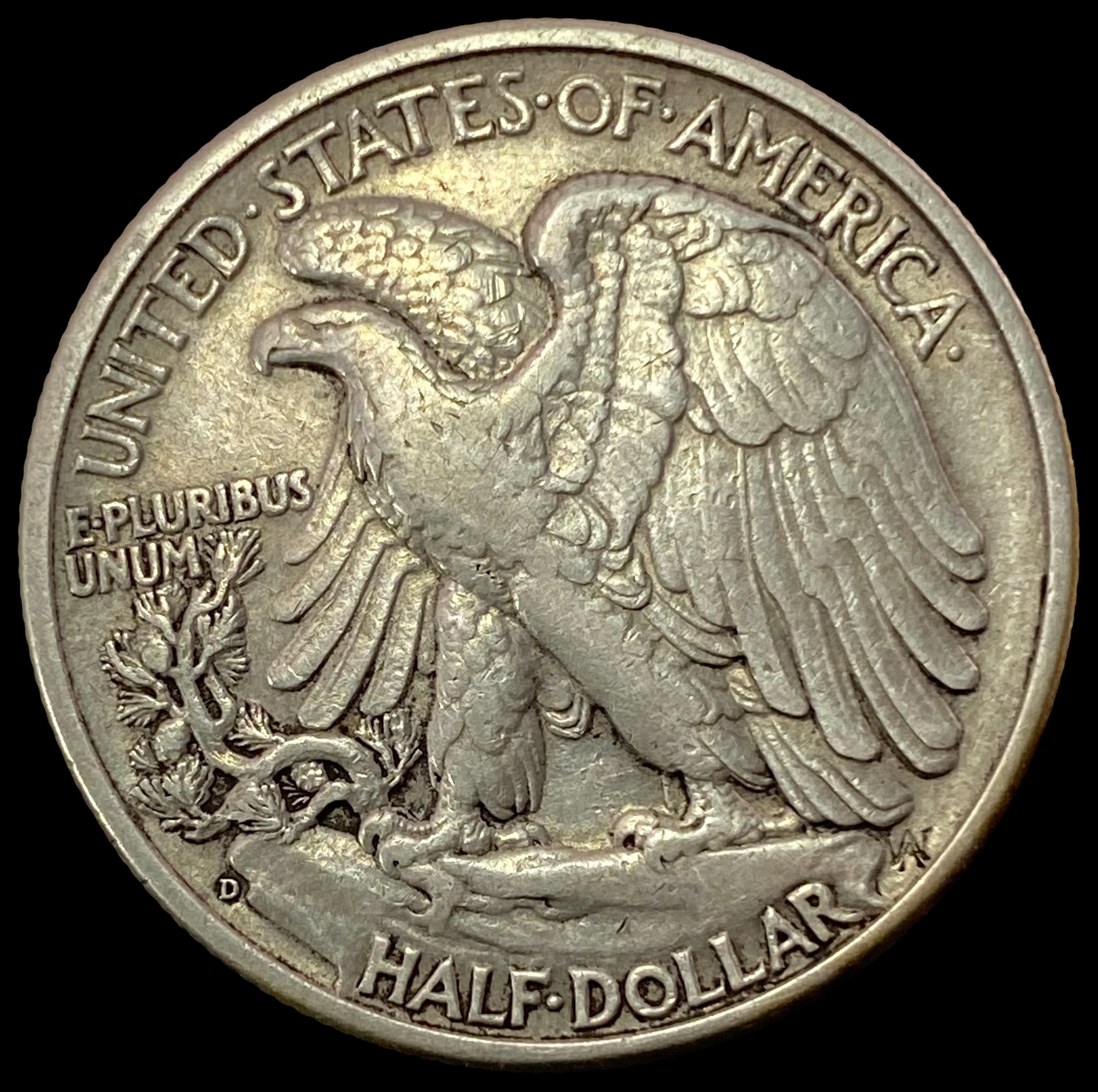 1938-D SILVER Walking Liberty Half Dollar LIGHTLY CIRCULATED