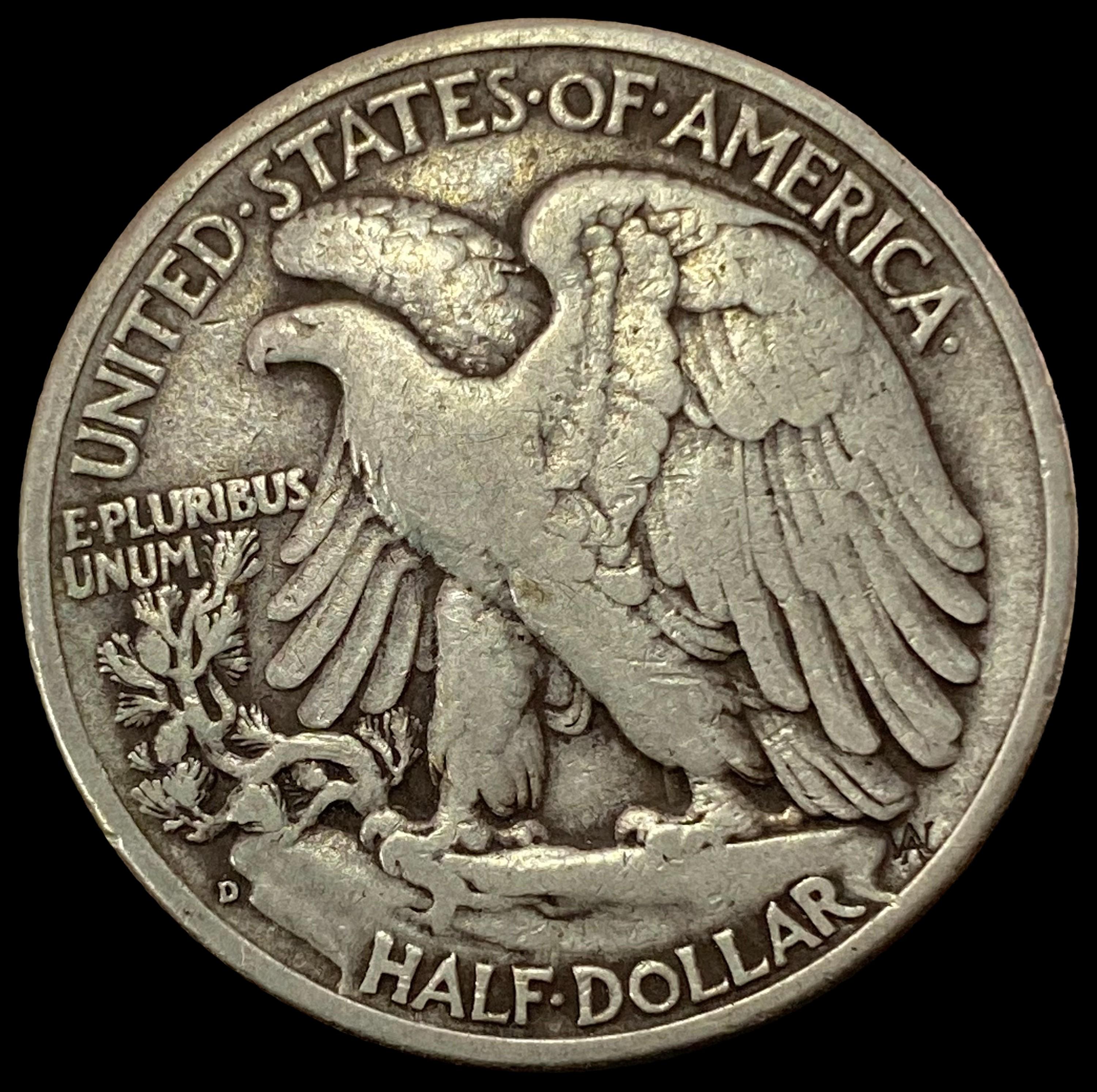 1938-D SILVER Walking Liberty Half Dollar LIGHTLY CIRCULATED