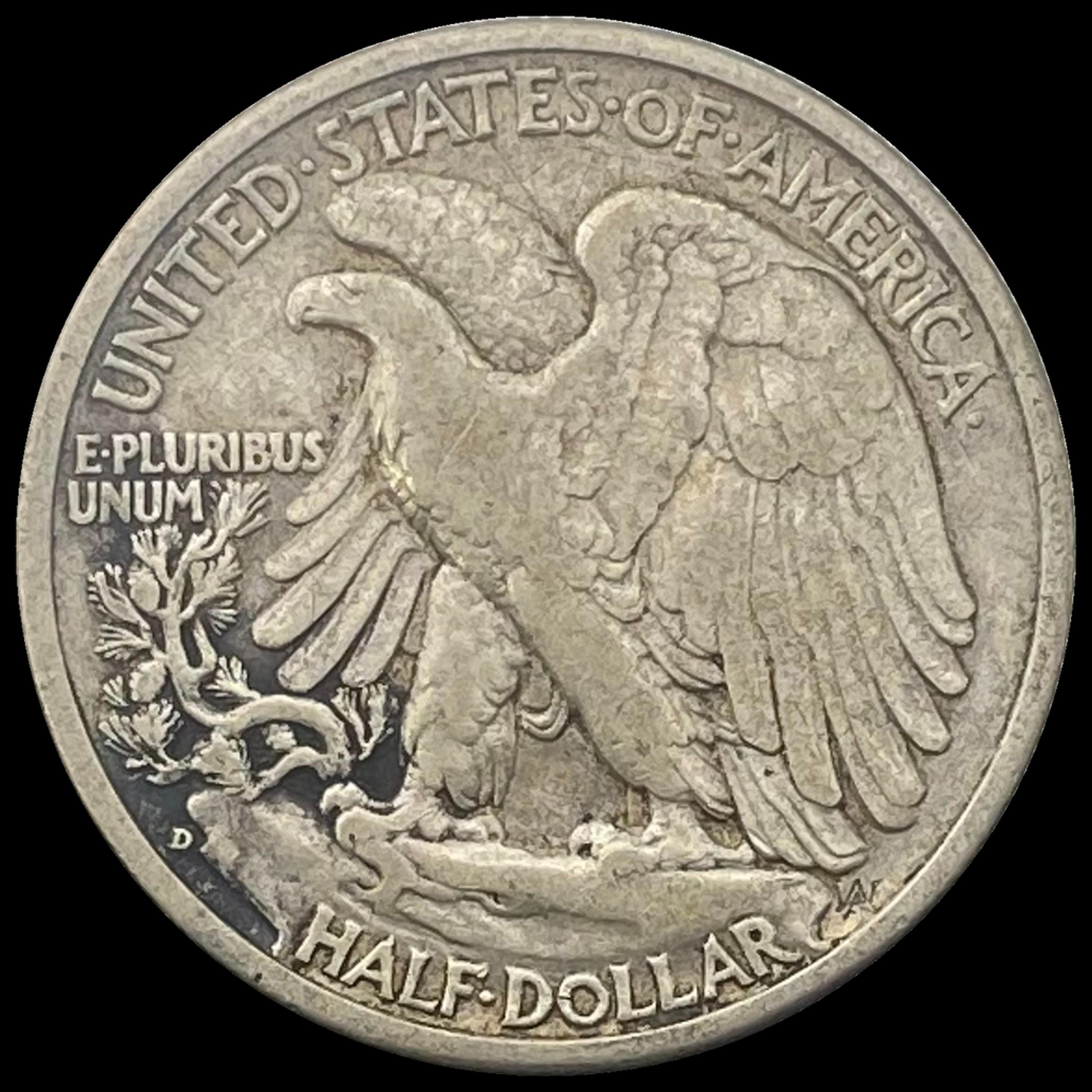 1938-D Walking Liberty Half Dollar LIGHTLY CIRCULATED