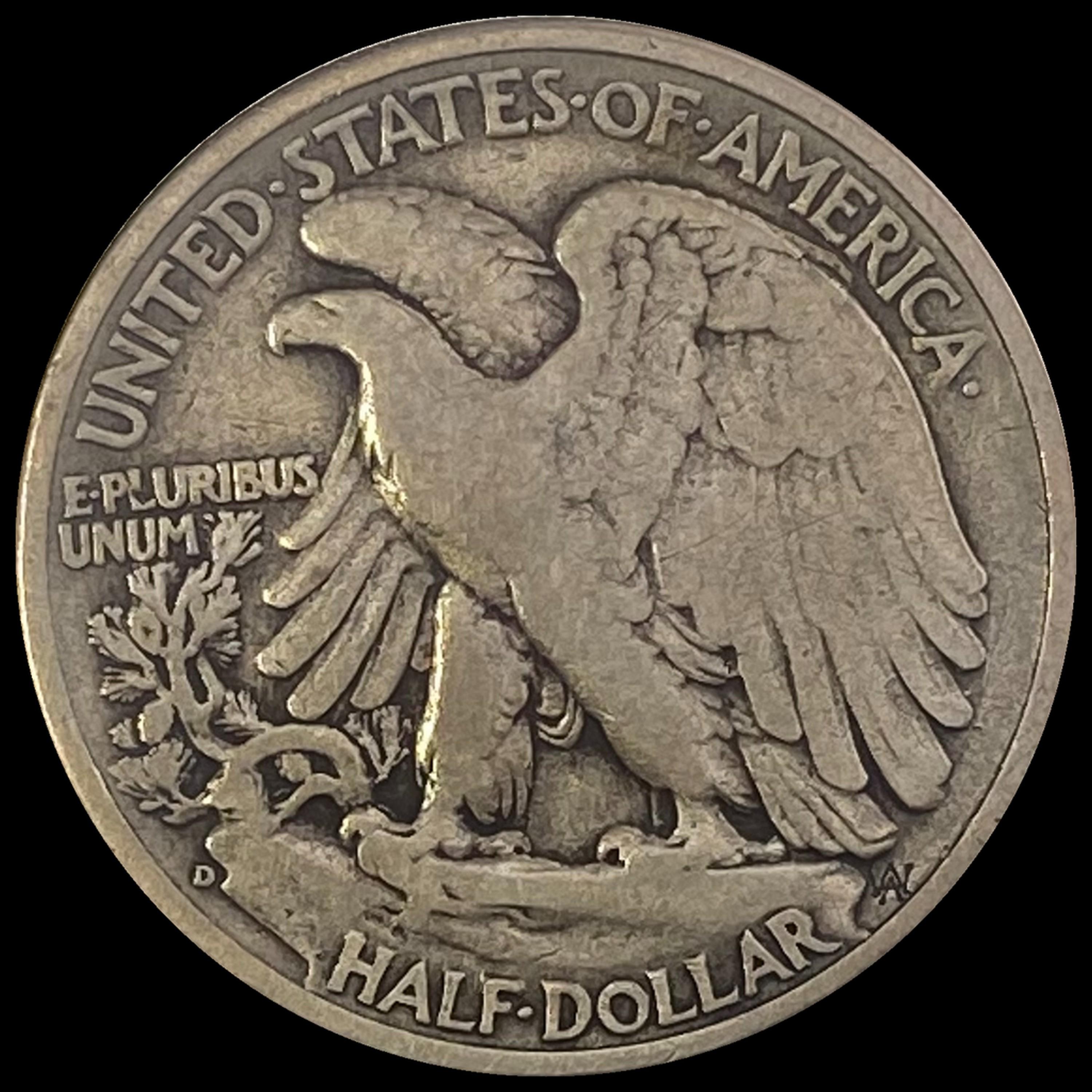 1938-D Walking Liberty Half Dollar LIGHTLY CIRCULATED