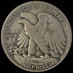 1938-D Walking Liberty Half Dollar LIGHTLY CIRCULATED