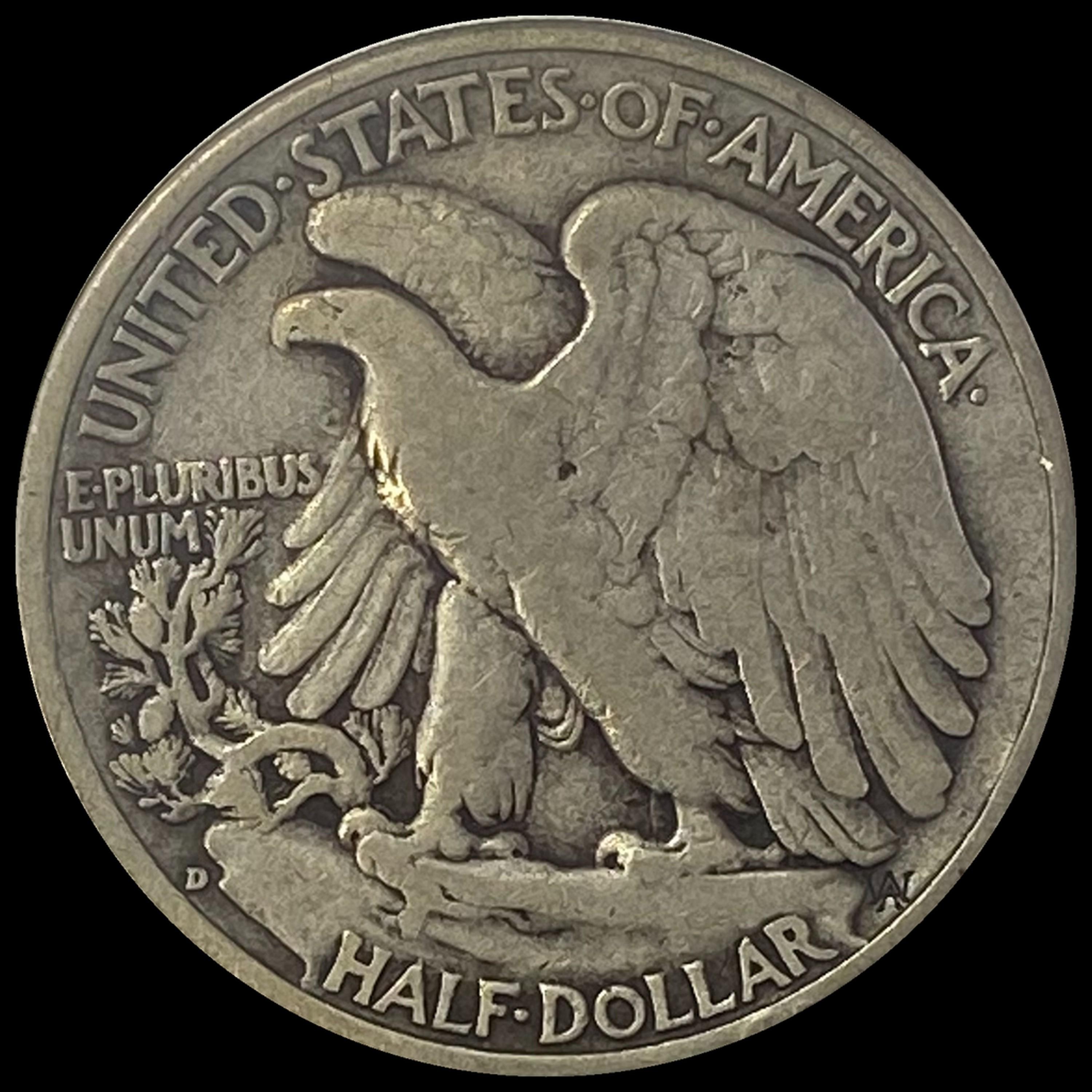 1938-D Walking Liberty Half Dollar LIGHTLY CIRCULATED