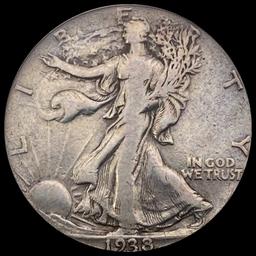 1938-D Walking Liberty Half Dollar LIGHTLY CIRCULATED