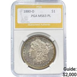 1880-O Morgan Dollar PGA MS63 PL