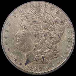 1897-O Morgan Silver Dollar ABOUT UNC