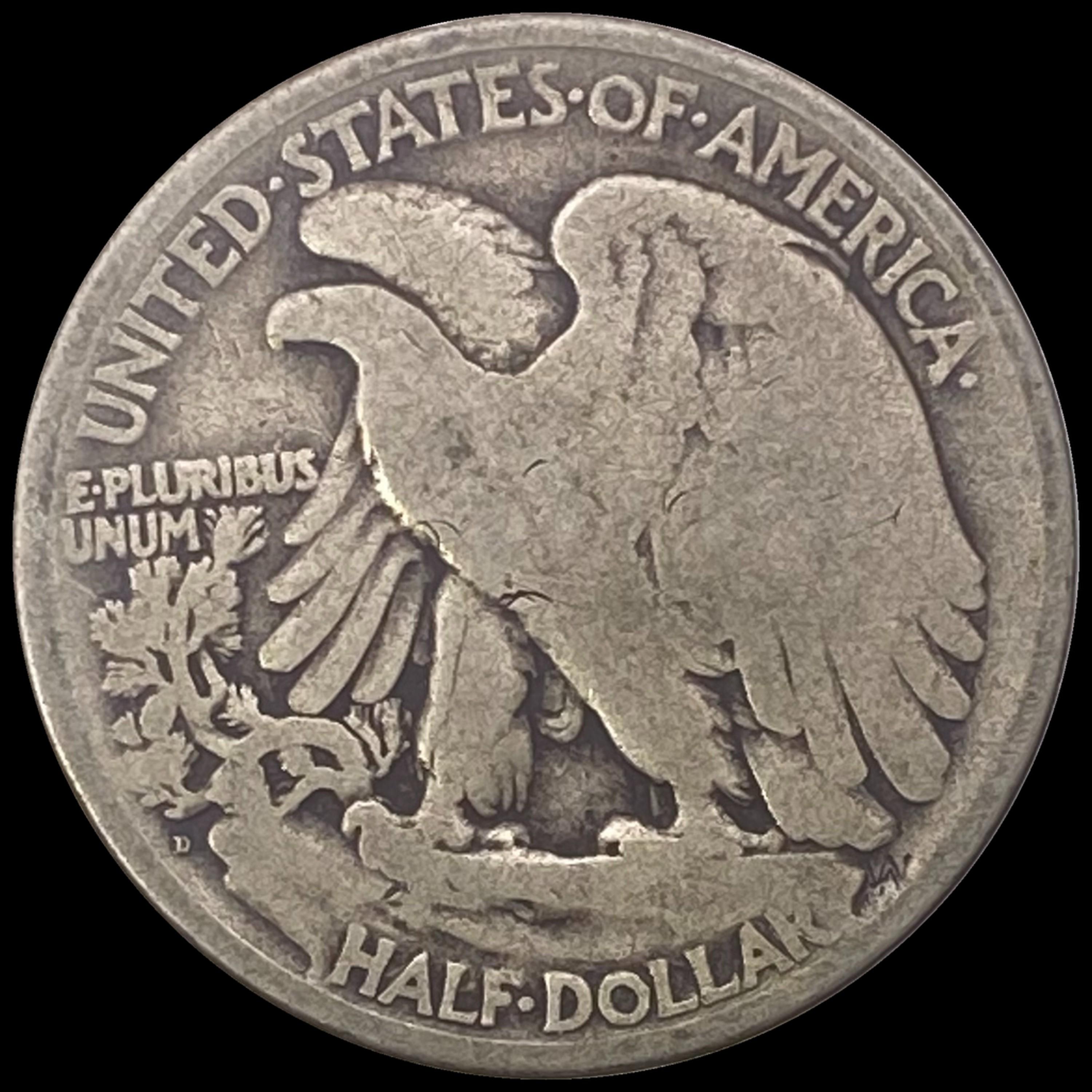 1919-D Walking Liberty Half Dollar LIGHTLY CIRCULATED