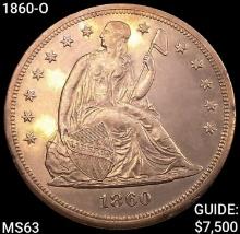 1860-O Seated Liberty Dollar