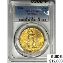 1908 $20 Gold Double Eagle PCGS MS63