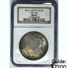 1879S REV. 78 Morgan Silver Dollar NGC MS64