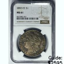1892 Morgan Silver Dollar NGC MS61