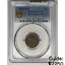 1922 Lincoln Memorial Cent PCGS VF20