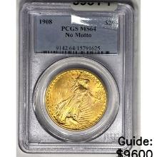 1908 $20 Gold Double Eagle PCGS MS64