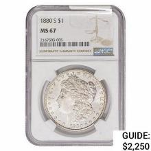 1880-S Morgan Silver Dollar NGC MS67