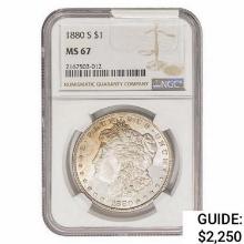 1880-S Morgan Silver Dollar NGC MS67