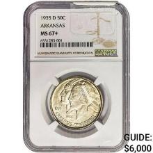 1935-D Arkansas Half Dollar NGC MS67+