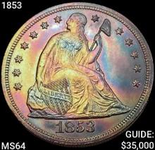 1853 Seated Liberty Dollar