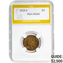1919-S Buffalo Nickel PGA MS64