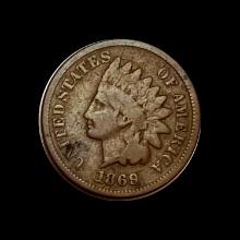 1869 Indian Head Cent NICELY CIRCULATED