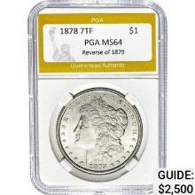 1878 Rev 79 Morgan Dollar PGA MS64