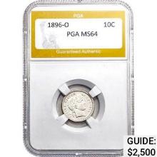 1896-O Barber Dime PGA MS64 MS64