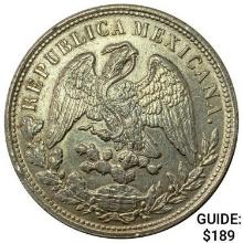 1898Mo AM Mexico Silver Peso CHOICE AU