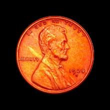 1924-S Lincoln Wheat Cent CHOICE AU