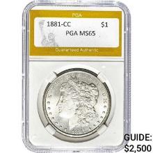 1881-CC Morgan Dollar PGA MS65 MS65