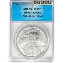 2007 Silver Eagle ANACS MS70