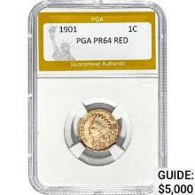 1. 1901 1C Indian Head Cent PGA PR64 RED PR64