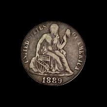 1889 Seated Liberty Dime LIGHTLY CIRCULATED