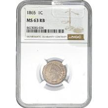 1865 1C Indian Head NGC MS63 RB