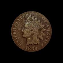 1869 Indian Head Cent NICELY CIRCULATED