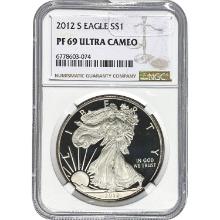 2012 S Silver Eagle NGC PF69 Ultra Cameo