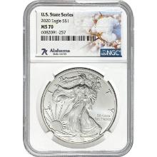 2020 Silver Eagle NGC MS70