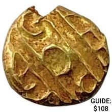 1638-1812 India Mysore .012oz Gold Fanam UNCIRCULATED
