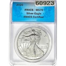 2020 Silver Eagle ANACS MS70