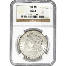 1900 $1 Silver Morgan NGC MS63