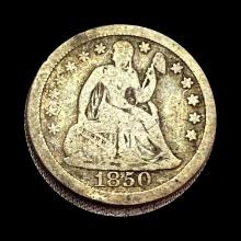 1850 Seated Liberty Dime LIGHTLY CIRCULATED