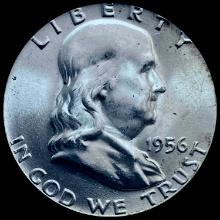 1956 Franklin Half Dollar GEM BU