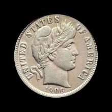 1906 Barber Dime CLOSELY UNCIRCULATED