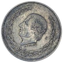 1952 Mexico Silver 5 Pesos NEARLY UNCIRCULATED