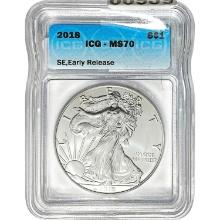 2018 Silver Eagle NGC MS70