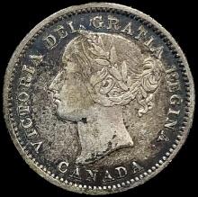 1870 Canada 10 Cents Victoria LIGHTLY CIRCULATED