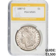 1887-O Morgan Dollar PGA MS65 MS65