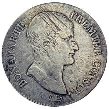 AN12M France Silver 5 Francs ABOUT UNCIRCULATED