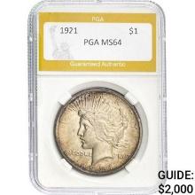 1921 Peace Dollar PGA MS64 MS64
