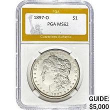 1897-O Morgan Silver Dollar PGA MS62 MS62