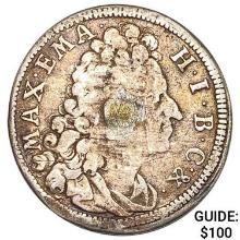 1718 Silver 30 Kreuzer NEARLY UNCIRCULATED
