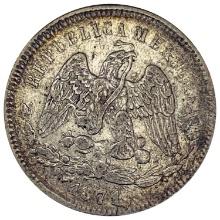 1871CH M Mexico 25 Centavos CHOICE AU